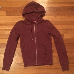 Maroon Hoodie Zip Up